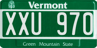 VT license plate XXU970