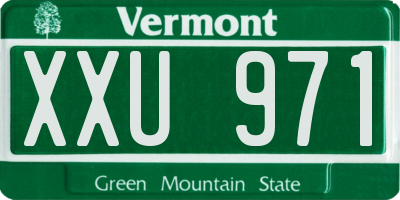 VT license plate XXU971