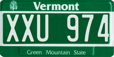 VT license plate XXU974