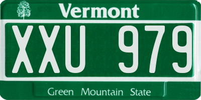 VT license plate XXU979