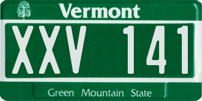 VT license plate XXV141
