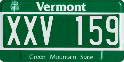 VT license plate XXV159