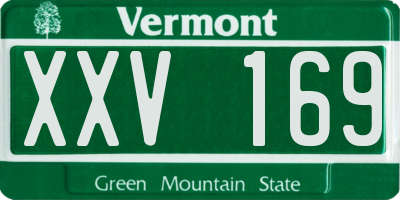 VT license plate XXV169