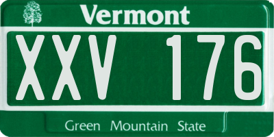 VT license plate XXV176