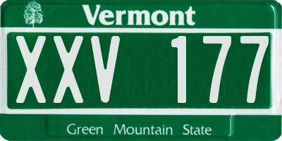 VT license plate XXV177