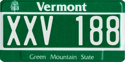 VT license plate XXV188