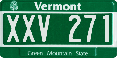 VT license plate XXV271