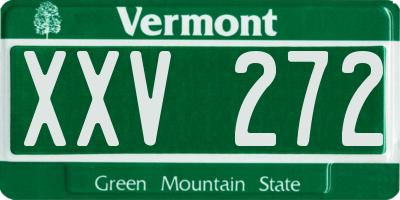 VT license plate XXV272