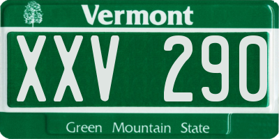 VT license plate XXV290