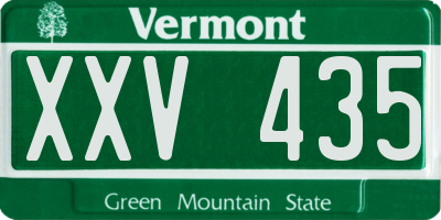 VT license plate XXV435