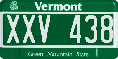 VT license plate XXV438