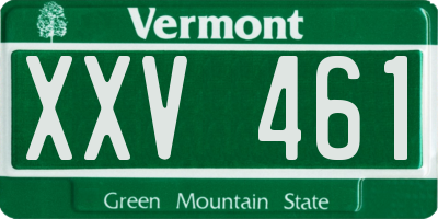 VT license plate XXV461