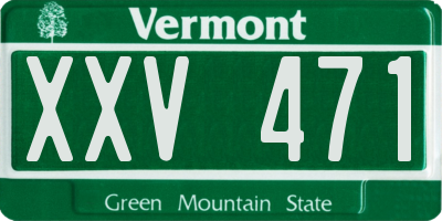 VT license plate XXV471
