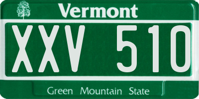 VT license plate XXV510