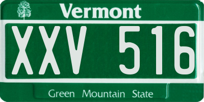 VT license plate XXV516