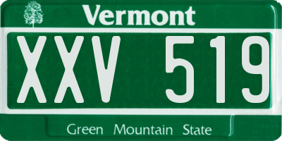 VT license plate XXV519