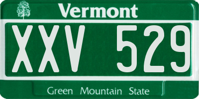 VT license plate XXV529