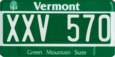 VT license plate XXV570