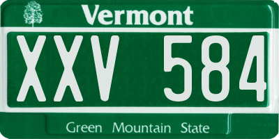 VT license plate XXV584