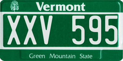 VT license plate XXV595