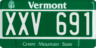 VT license plate XXV691