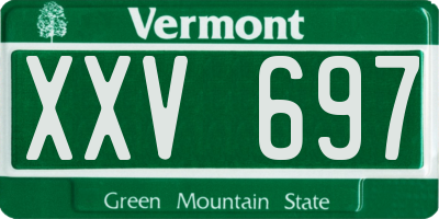 VT license plate XXV697