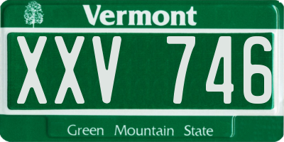 VT license plate XXV746