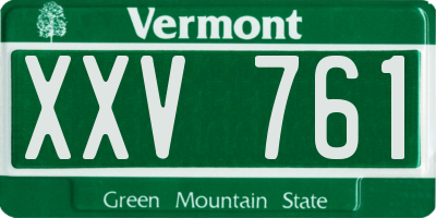 VT license plate XXV761