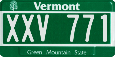 VT license plate XXV771