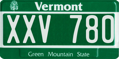 VT license plate XXV780