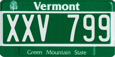 VT license plate XXV799