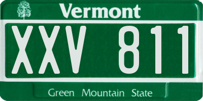 VT license plate XXV811