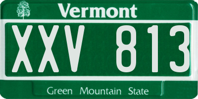VT license plate XXV813