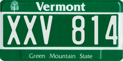 VT license plate XXV814