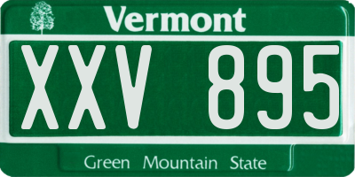VT license plate XXV895