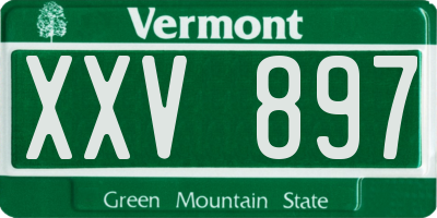 VT license plate XXV897