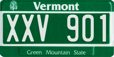 VT license plate XXV901