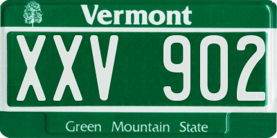 VT license plate XXV902
