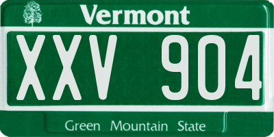 VT license plate XXV904