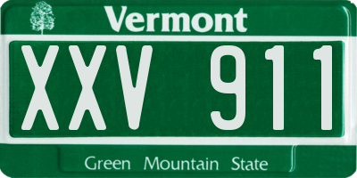 VT license plate XXV911