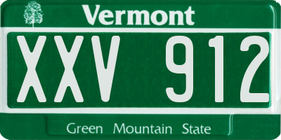 VT license plate XXV912
