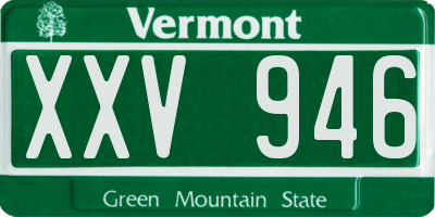 VT license plate XXV946
