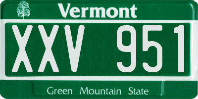 VT license plate XXV951