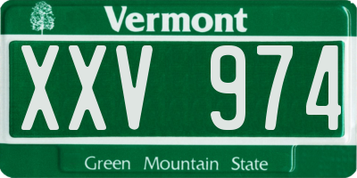 VT license plate XXV974