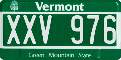 VT license plate XXV976