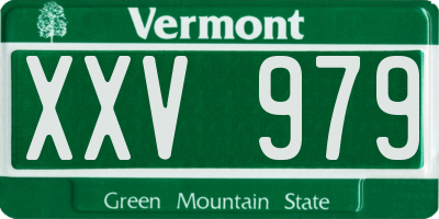 VT license plate XXV979