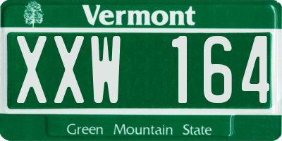 VT license plate XXW164