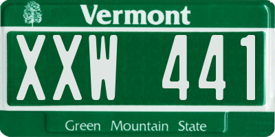 VT license plate XXW441