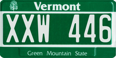 VT license plate XXW446