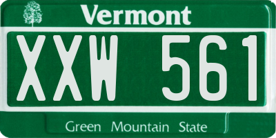 VT license plate XXW561